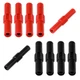 10 Pcs 4mm Female Banana Jack Brass Insulated Safety Shrouded Plug Red 