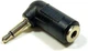 Philmore Right Angle 3.5mm 1/8" Mono Male Plug to TRS Stereo black 