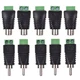 Liimevvon Lemoy 10-Pack Phono RCA Male and 1.69 in x 0.55 x 0.51 in, Black 