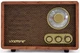 LoopTone AM FM Classic Retro Radio with Bluetooth Speaker,Vintage Wood Brown 