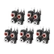 uxcell PCB Panel Mount 4 RCA Socket Female Jack Audio Video 1 RCA(Red), Black 