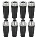 MECCANIXITY 4 Pin M12 Male & Female Aviation Wire Connector, 4 Set M12, Black 