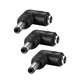 uxcell 3Pcs DC Power Connector Adapter 5.5x2.5mm M to 5.5x2.1mm F 3Pcs, black