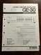 Yamaha GE-30 Stereo Graphic Equalizer Service Manual Original Genuine OEM