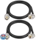 MOOKEERF CB Coax Cable - 2PCS 5FT RG58 UHF PL-259 Male to Male Right Angle Co