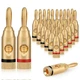 SUNJOYCO 12 Pairs Speaker Banana Plugs, 24K Gold Plated Banana Plug for Speak...