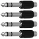 CESS 6.35mm 1/4 Inch Stereo TRS Male Plug to RCA Female Jack Silver 