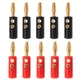 VizGiz 10 Pack Banana Plugs Replacement Screw On Type Banana Speaker Plug Con...