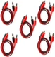 GDQLCNXB 5 Pairs Power 4.3 x 1.2 x 1cm (Clip), 3.8 x 0.85cm (Plug), Black 
