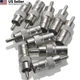 Warmstor 10 Pack BNC Female Jack to 1.38'' x 0.39'', 10 Pack,Nickel Plated 