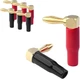 VCELINK Right Angle Banana Plugs 4 Pairs/8 Pack, 90 Degree 4mm 24K Black,Red 