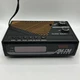 Vintage Electro Brand 4445-1 AM/FM Alarm Clock Radio Black Tuner Part Woodgrain