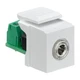 Leviton QuickPort Snap-In Module with 3.5mm Stereo Jack, Female To White 