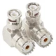 Anina BNC Male to UHF Female SO239 Jack Coax Bnc Uhf Female, Silver
