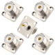MOOKEERF SO239 Connectors UHF Female RF Coax Connector 4-Hole...