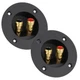 2 Pcs 3 Inch Speaker Box Terminal Cup Round Speaker Wire Connector Double Bin...