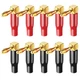 HRLORKC 10pcs Right Angle Speaker Plugs 4mm/0.16" 90 4mm/0.16 inches, black 
