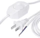 MECCANIXITY Lamp Cord with Dimmer Switch Power Wire 1.8M White Replacement Lamp 