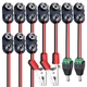 DAIERTEK 10pcs 9V Battery Connector 9 Volt I Type Plastic Shell, Black 