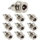 CESS DC Power Jack Socket 5.5 x 2.1mm, Threaded Female Panel Mount Connector... 