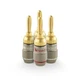 Nakamichi FanLock Excel Series 24k Gold Plated Banana Plugs 4 Pcs (2-Pairs) 