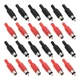 The Lord of the Tools 40PCS Solder RCA Plug Adapter Audio Video Black 
