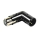 HQRP 3-Pin XLR Angle Adapter Dual Male & Female with 4 Adjustable Black 