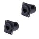 Acxico 2Pcs D-type Module RJ45 Socket Cat6 Panel Mount Network Ethernet black 