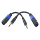 WJSTN 1/4 to speakon Adapter,1/4" ts Male Adapter 6 inches, Black 