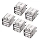 uxcell PCB USB Connector Type-A Dual Port 2-Port Curled Edge, Silver, White