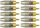 CESS RCA Plug Solder Gold Audio Video #19: 10-Pack, Black & Red 