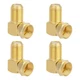 BTFO 4pcs RG6 90 Degree Coax Connectors, Weather-Resistant F Type Male gold