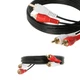3 cables 3ft each 2 RCA to 2 RCA Cable Male Stereo Audio Dual Cord HDTV VCR DVD