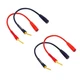 KOOKFJLLZ 2mm to 4mm Banana Plug Adapter Cable - Speaker Wire Black