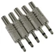 E-outstanding 3.5mm Mono Plug 5PCS 1/8 Inch TS Mini Stereo Metal silver 