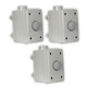 Theater Solutions OVCDG Outdoor Volume Controls Gray Weatherproof 3 Piece Set