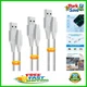 Luxurious 3-Pack USB-C Charging Cables 3A in 10ft, 6ft, 3ft - Tangle-Free Design