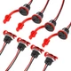 XIITIA 8pcs Type-C Female Chassis 2 Pin Socket 0.30mm, 2pin Black F 