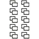 Theater Solutions RK8W In Wall Rough In Kit for 8" Speakers 10 Pair Pack