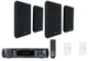 Rockville 2-Room Home Audio Receiver Amp+(4) 5.25" Wall Speakers+Wall Controls