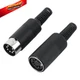 uxcell Pair Black DIN 7 Pin 5.5 x 1.7 cm (Female), 6 x (Male), 