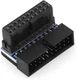 DGZZI USB 3.0 90 Degree Adapter Black Down 90 Degree, black 