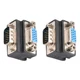 J&D DB15 90 Degree VGA 15 Pin Adapter (2 Pack), D sub 15 2 pack, 2 Packs 
