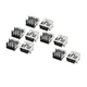 uxcell 10pcs Right Angle 5 Pins PCB Mount USB Mini 5P, 10pcs, Black 