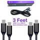 Soft Nylon Braided USB Type C to USB C Male USB Charger Cables 3 Ft Black 2 Pack