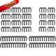 upHere 24 Pieces Set = 24-pin x 4, 8-pin x 12, 6-pin x 8 for 3 3.4 mm, BLACK 