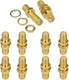 Boobrie SMA Socket Connector Female Bulkhead 10 pieces, Gold 