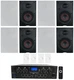 Rockville 4-Room Home Audio Kit Stereo+(8) In-Wall Speakers+Wall Volume Controls