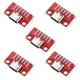 Teansic 5 Pcs USB Type C Breakout Serial Basic 5 C Breakout, Red