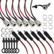 Tugermoola 6 Sets 5.5 x 2.1mm DC Power Jack Threaded Female Panel Silver 